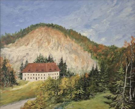 Stara pošta Lukovica (Akril-platno - 50x60) Silvo Cerar